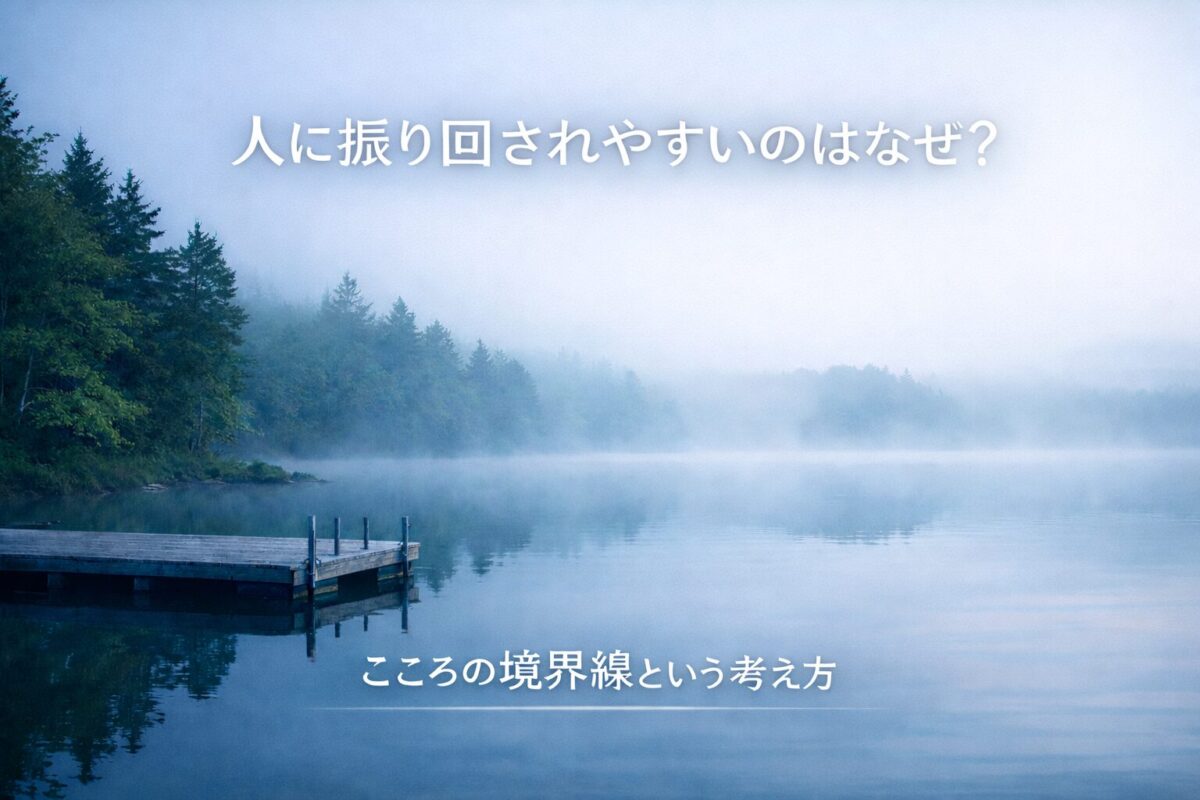 人に振り回されやすい心理と心の境界線（バウンダリー）を象徴する静かな風景